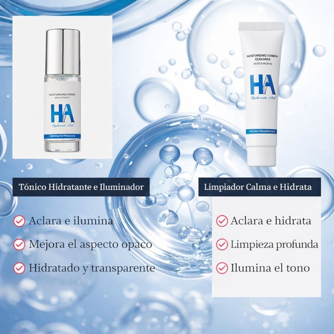 Set de skincare con Acido hialurónico