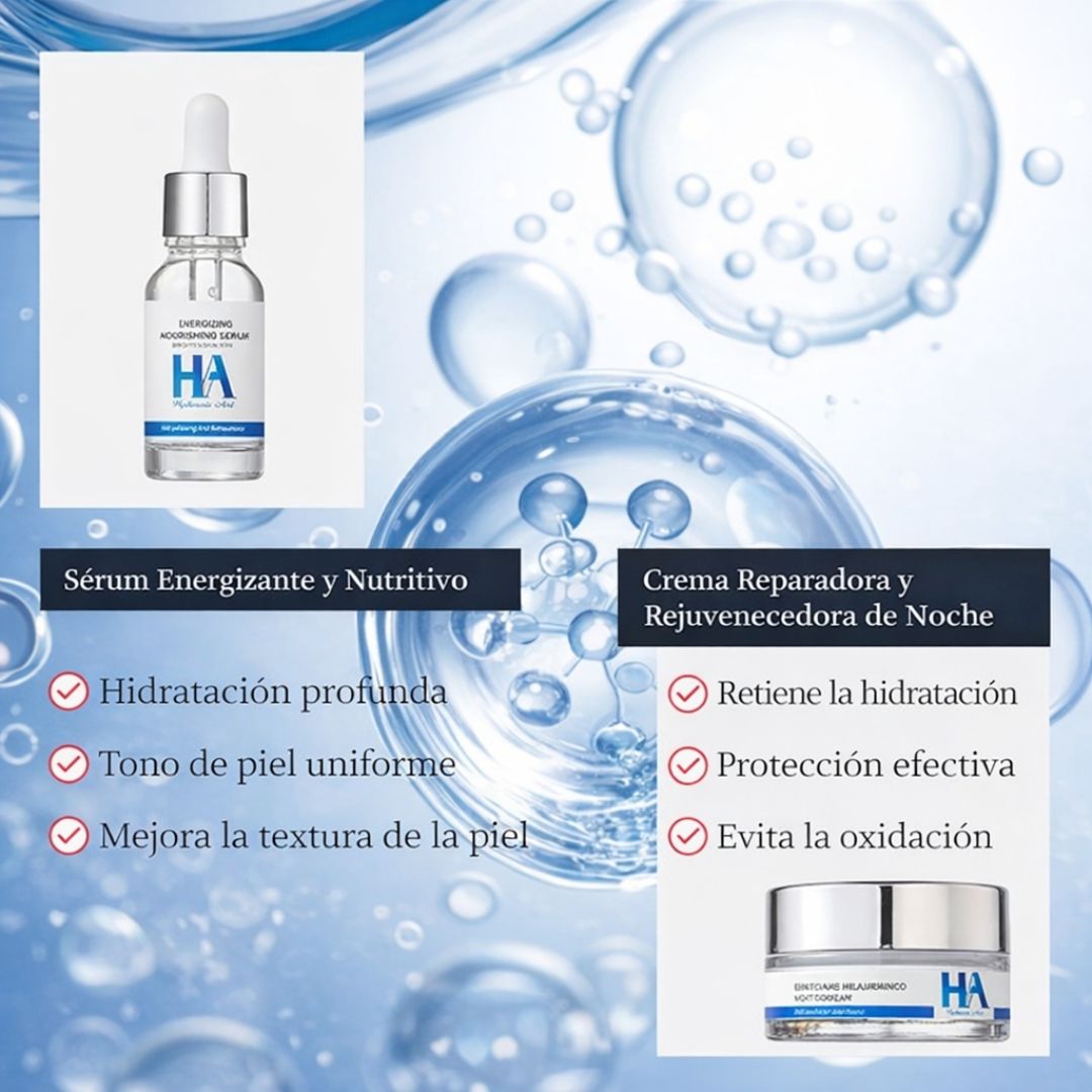 Set de skincare con Acido hialurónico