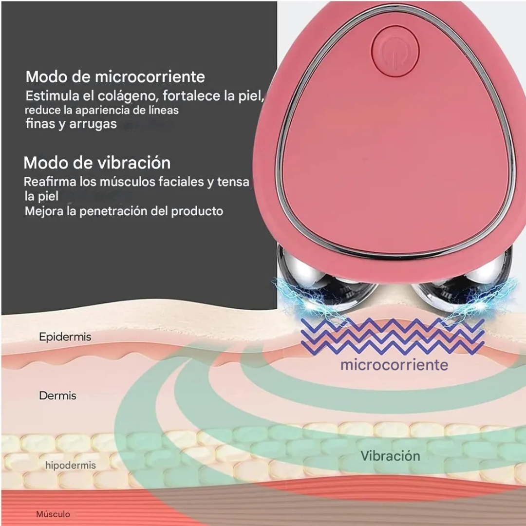 Masajeador facial con efecto lifting