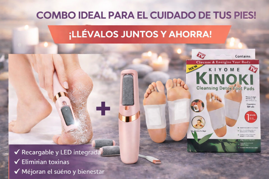 Combo Quita durezas+ Parches Kinokis desintoxicantes
