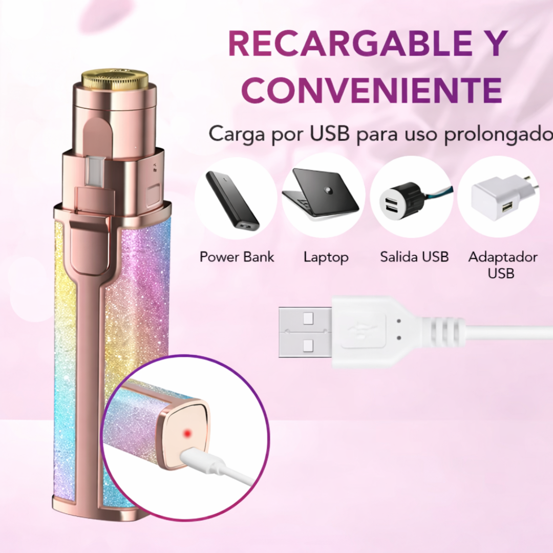 Depiladora facial 2 en 1
